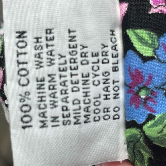 VTG 1980s Floral Maxi Dress Sweetheart Neck Black Multicolor Rayon Size 9 Medium - Picture 13 of 16